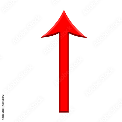 red arrow isolated on white