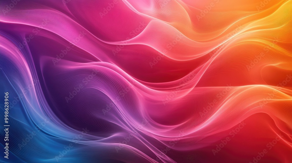Fototapeta premium Dynamic abstract business background with vibrant colors, flowing wave patterns, and subtle gradients, representing innovation and growth