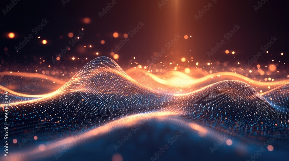 Stunning abstract innovation background featuring dynamic wave patterns and futuristic light beams, perfect for tech-themed designs Stunning abstract innovation background featuring dynamic wave patterns and futuristic light beams, perfect for tech-themed designs