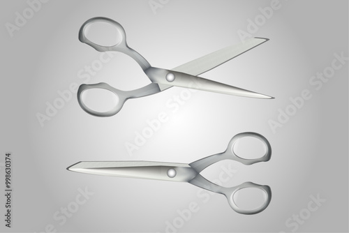 realistic 3d metal iron grey scissors paper cloth cutter illustration of paper scissors realistic 3d metal iron grey scissors paper cloth cutter scissors for cutting paper