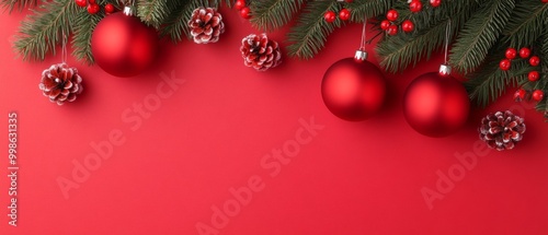 Merry Christmas and Happy New Year holiday background