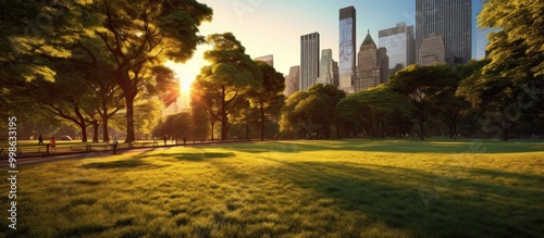 Fototapeta Naklejka Na Ścianę i Meble -  Sunset Over Central Park, NYC