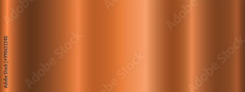Copper metal gradient. Banners with a metallic copper gradient texture. Vector illustration.