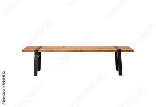 Realistic 3D Rendered Bench Isolated on White - High-Resolution PNG