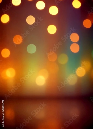 a blurred background with a gradient of warm colors, creating a bokeh effect The colors range from yellow to orange, with some appearing more vibrant than others, and the photo