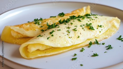 Delicious Omelette with Fresh Herbs and Spices