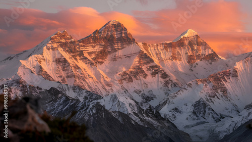 Winter season in mountains