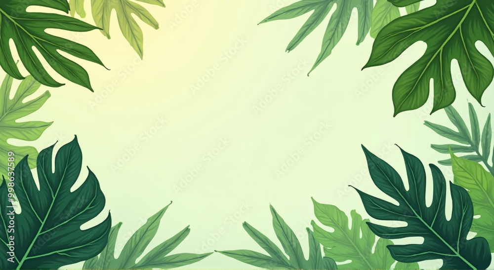 Fototapeta premium green leaves background