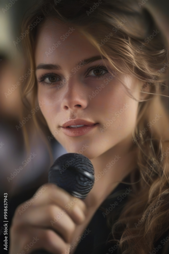 girl with microphone girl with microphone
