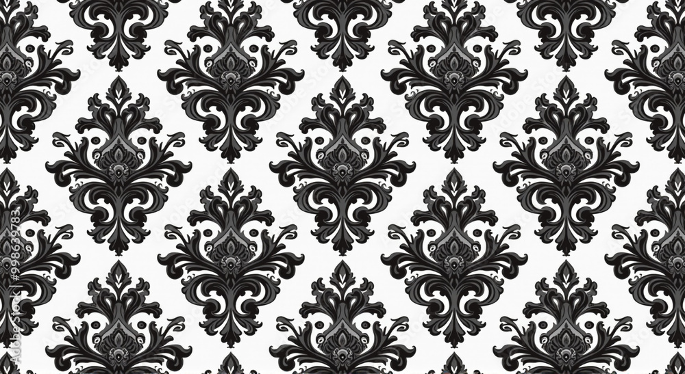 Fototapeta premium seamless damask pattern