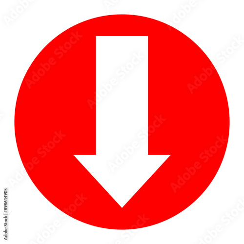 Free Download red arrow down icon - GFXLoad