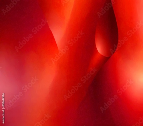 Abstract red and orange gradient background with a curved shape in the center photo