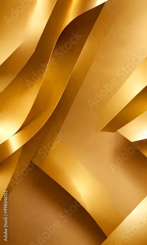 a striking abstract composition of overlapping golden lines and curves, creating a sense of depth and movement The golden color of the lines and curves contrasts with the photo
