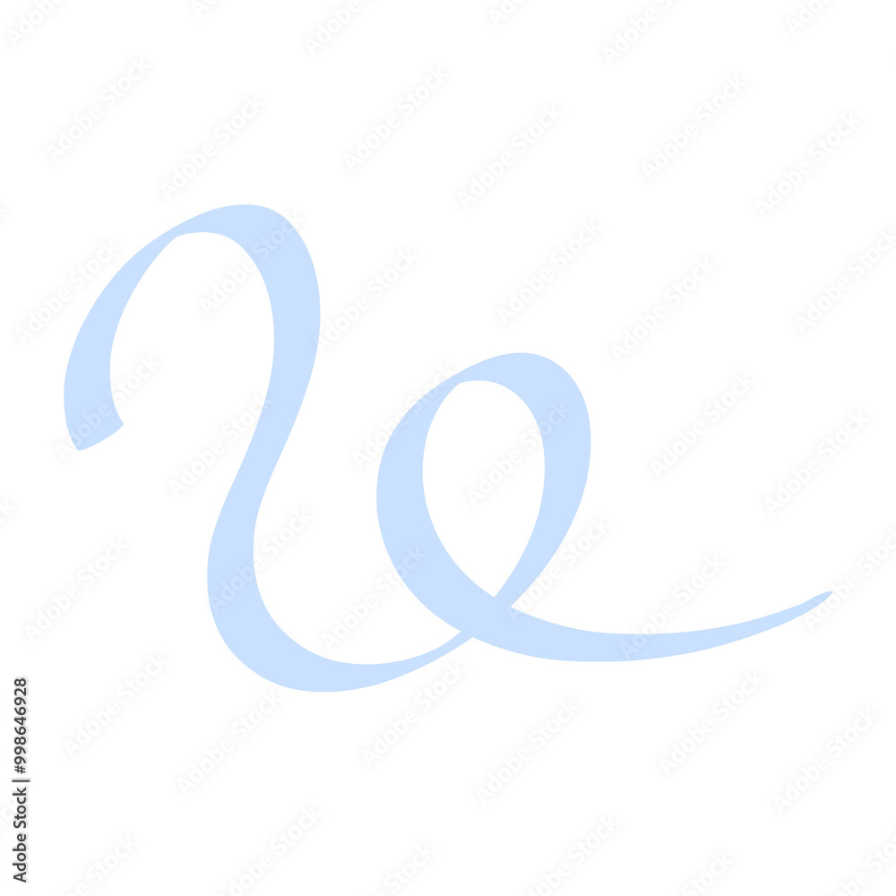 Cute pastel swirly ribbon illustration Cute pastel swirly ribbon illustration