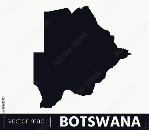 High Detailed Vector Map - Botswana