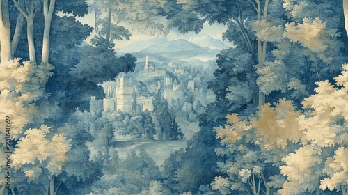 A serene landscape featurin...