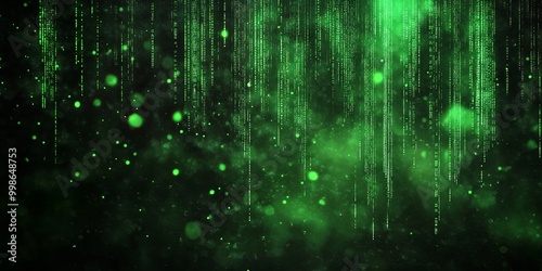 A vibrant green digital bac...