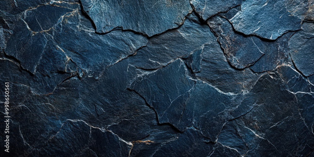 Dark Slate Texture with Cracks and Blue Tones Dark Slate Texture with Cracks and Blue Tones