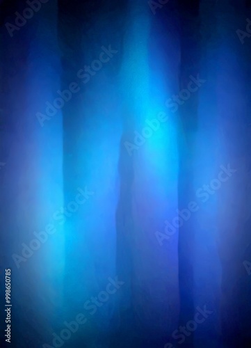 a blurred, abstract background with a gradient of blue and purple hues, creating a sense of depth and movement photo