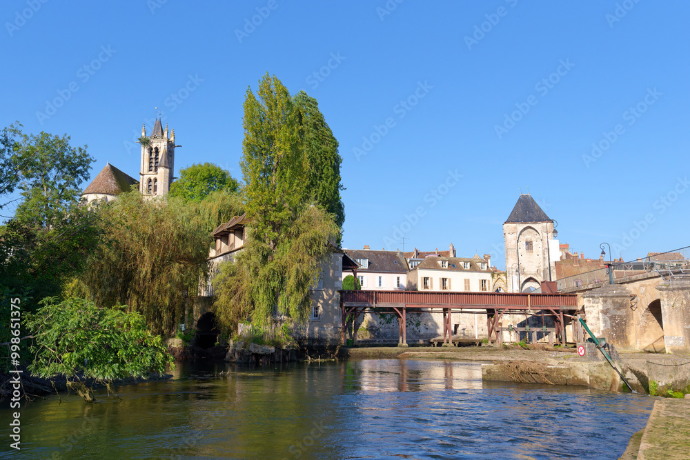 Moret-sur-Loing old Medieval village in Île-de-France Region Moret-sur-Loing old Medieval village in Île-de-France Region