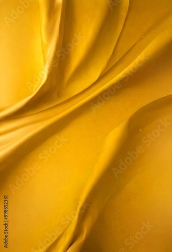 a close-up view flowing, golden fabric with a smooth, shiny texture The fabric appears to be made of silk or satin, and taken from a slightly elevated photo