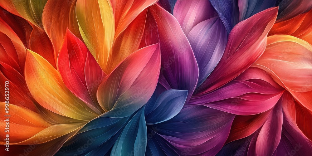 Vibrant Digital Art Floral Background Design Vibrant Digital Art Floral Background Design