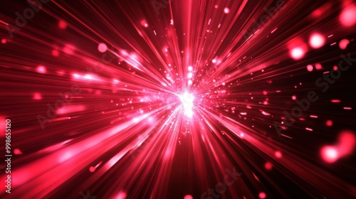 Speed Rays Abstract Background with Burst of Light Energy, The Movement of Luminous Rays in Space, Template for Background, Banner, Card 