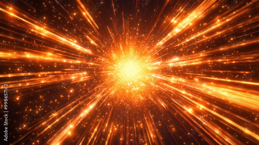 Speed Rays Abstract Background with Burst of Light Energy, The Movement of Luminous Rays in Space, Template for Background, Banner, Card