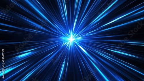 Speed Rays Abstract Background with Burst of Light Energy, The Movement of Luminous Rays in Space, Template for Background, Banner, Card photo