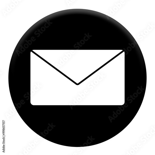 mail icon on button photo