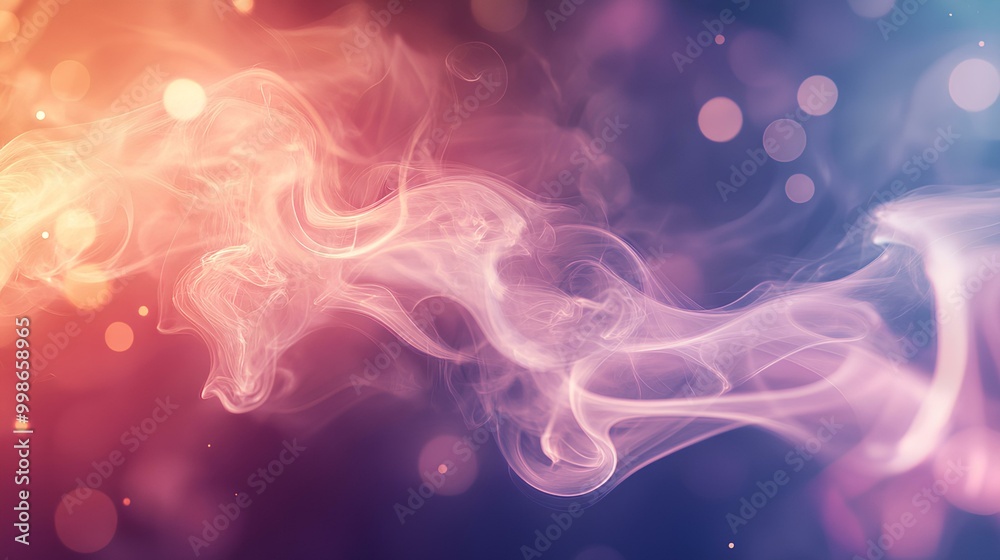 A colorful abstract design featuring flowing smoke and light, creating a vibrant, dreamy atmosphere with bokeh effects. A colorful abstract design featuring flowing smoke and light, creating a vibrant, dreamy atmosphere with bokeh effects.
