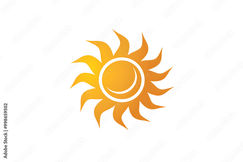 Naklejka premium sun icon AI generative