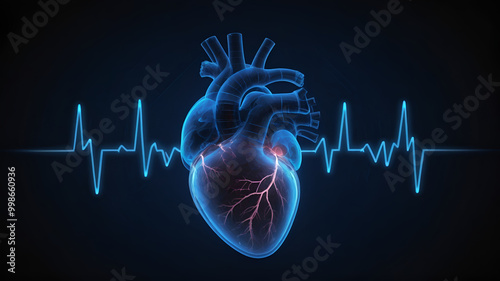 heart beat on the cardiogram