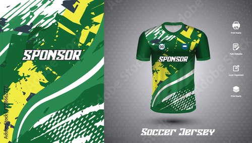 Soccer jersey design for sublimation or sports tshirt design for cricket
