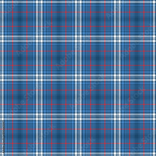 Red White and Blue Plaid creating a seamless pattern print background