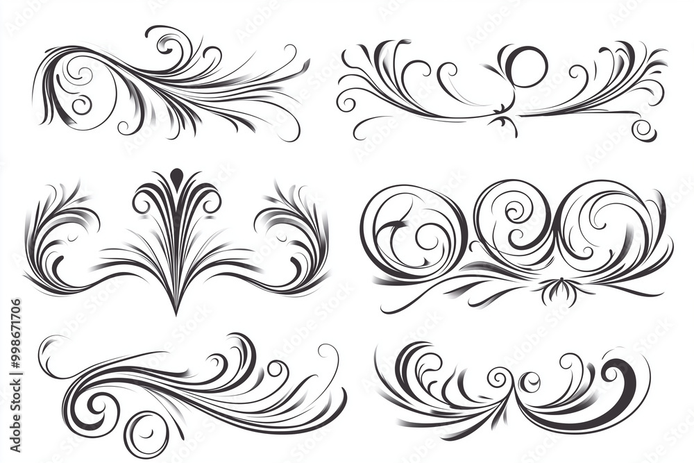 Calligraphic Design Elements Calligraphic Design Elements