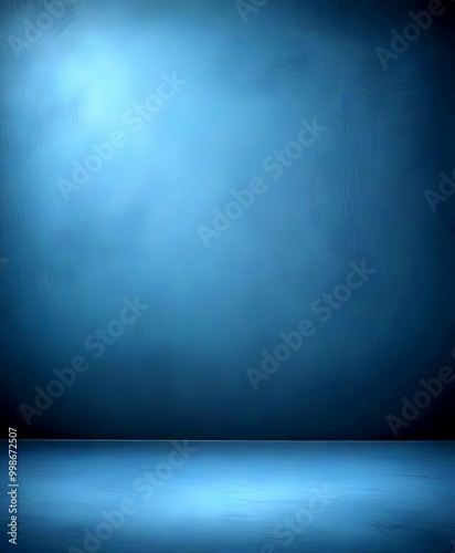 A dark blue wall with a smooth, flat surface in the foreground