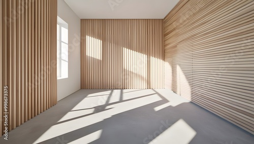 Modern Minimalist Wooden Wall Interior Design