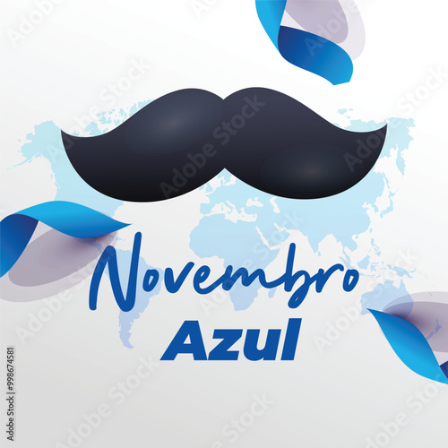 flat blue november background in spanish