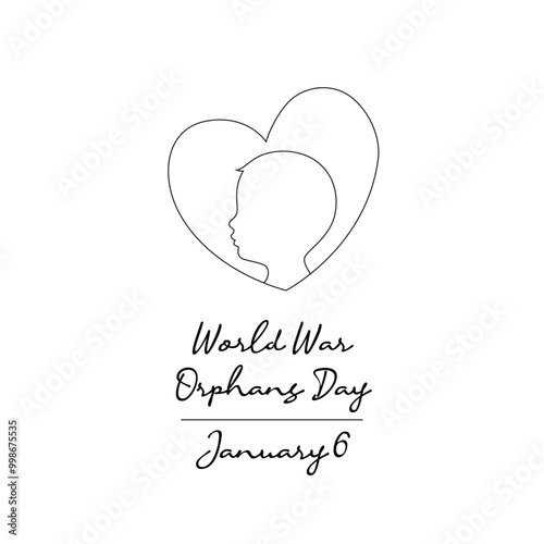 line art of World War Orphans Day good for World War Orphans Day celebrate. line art.