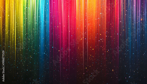 An abstract and seamless illustration of multicolored stripes