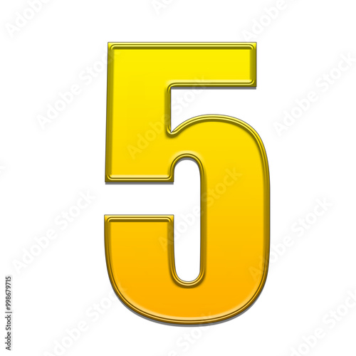 3d golden number 5