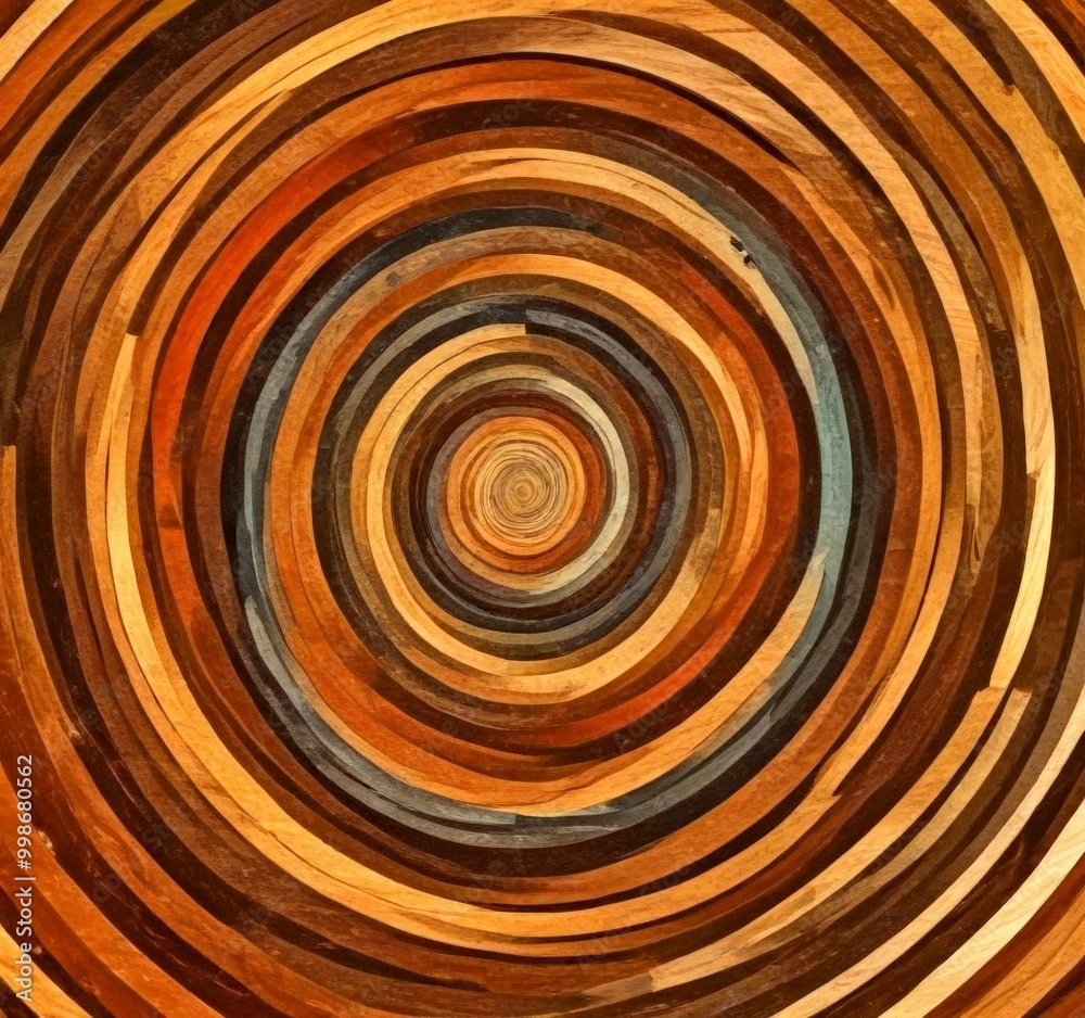 a spiral pattern composed of wooden planks in various shades of brown, beige, and gray, creating a visually captivating and abstract design a spiral pattern composed of wooden planks in various shades of brown, beige, and gray, creating a visually captivating and abstract design