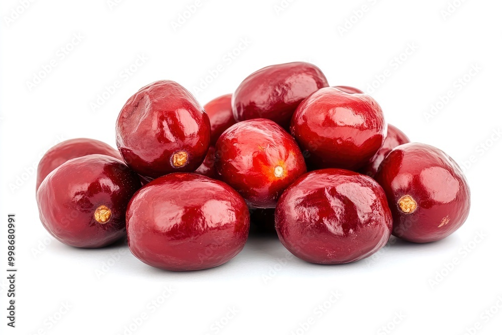 jujube or chinese date on white background - generative ai jujube or chinese date on white background - generative ai