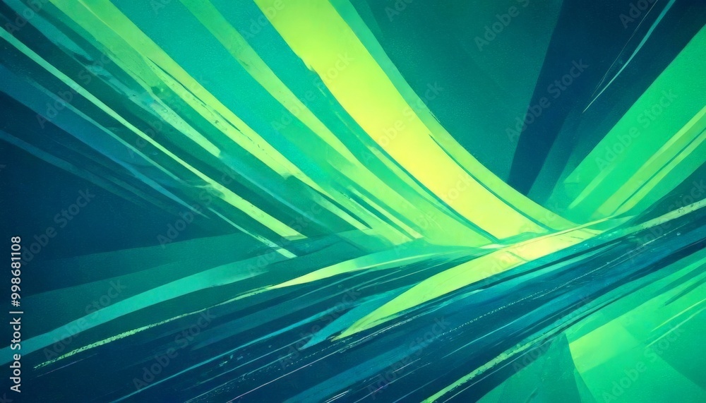 a vibrant abstract composition of intersecting lines and curves in shades of green and blue, creating a dynamic and visually striking effect a vibrant abstract composition of intersecting lines and curves in shades of green and blue, creating a dynamic and visually striking effect