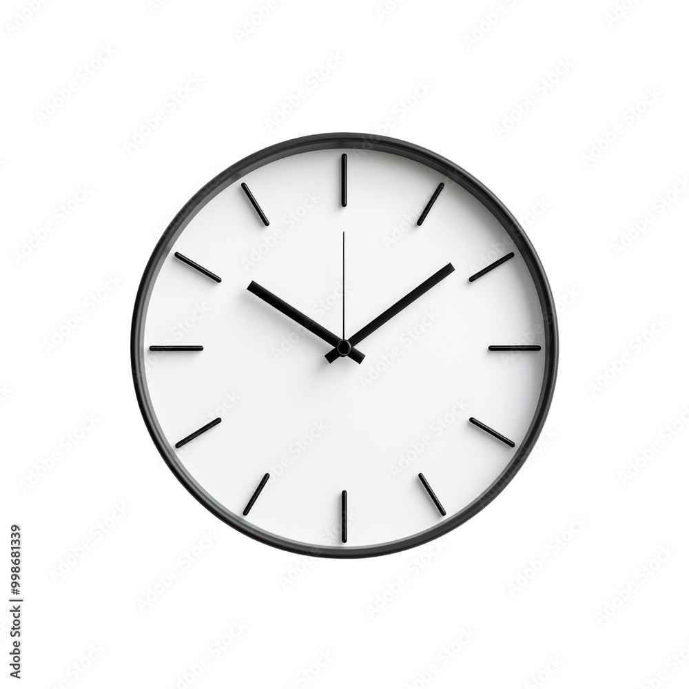 Minimalist wall clock design with black accents Minimalist wall clock design with black accents