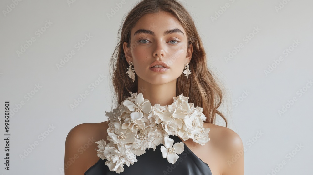 Elegant floral-inspired fashion jewelry for modern style editorials Elegant floral-inspired fashion jewelry for modern style editorials