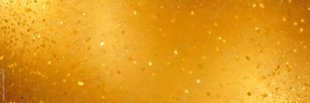 Obraz premium a close-up view textured golden surface, with small, irregularly shaped specks of gold scattered across the frame