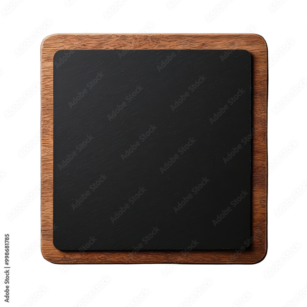 Elegant wooden serving board with a smooth black surface Elegant wooden serving board with a smooth black surface