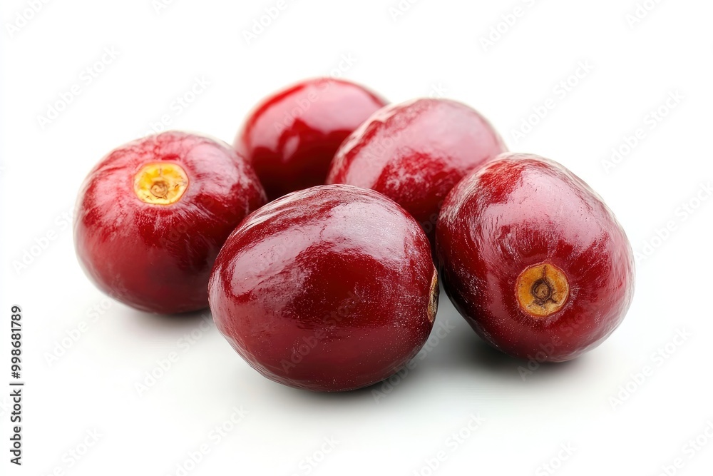 jujube or chinese date on white background - generative ai jujube or chinese date on white background - generative ai